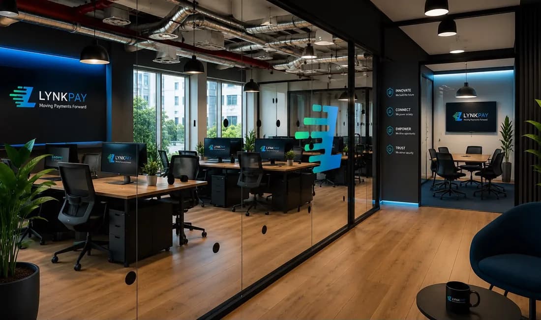 The LynkPay support team's office